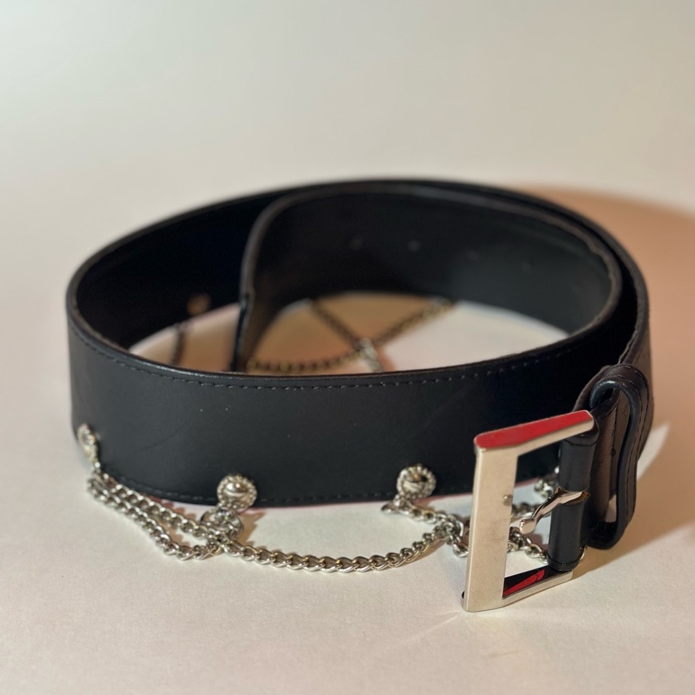 Sandy Duftler Hanging Chain Belt Women’s Small Black Sliver